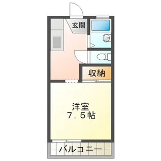 石神ハイツ D【2階】の間取り