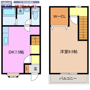 三重県津市藤方【一戸建】の間取り