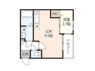 1LDKの間取り画像