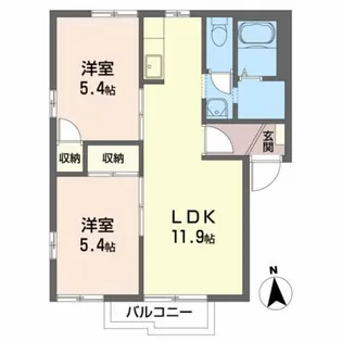 グレースヒル【2階】の間取り