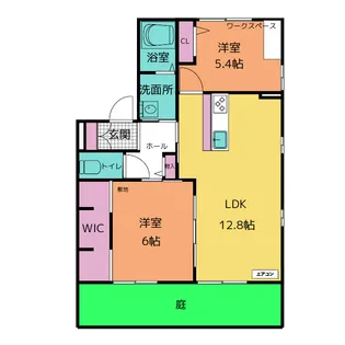 コート21 A棟【1階】の間取り