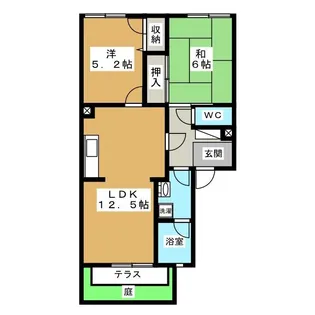 ファミールパレス【1階】の間取り