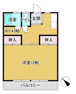 ハイツLAND B棟【1階】の間取り