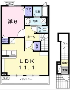 パームハイツ【2階】の間取り