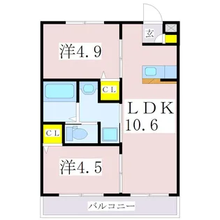 鹿児島県鹿児島市西谷山4【マンション】の間取り