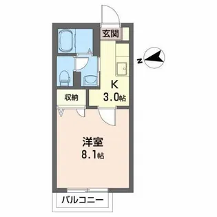 ドラゴンパークスF【1階】の間取り