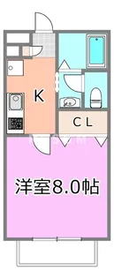 千葉県千葉市稲毛区穴川2【アパート】の間取り