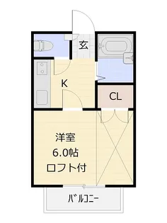 1Kの間取り画像