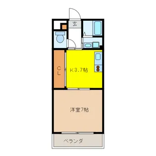 岐阜県岐阜市久保見町【マンション】の間取り