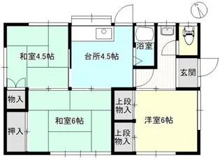 岡山県倉敷市新田【一戸建】の間取り