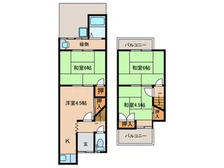 京都府宇治市小倉町南浦【一戸建】の間取り