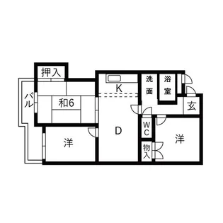 マリンハイツ【3階】の間取り