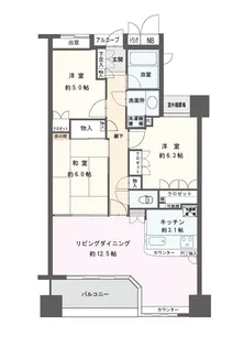 港北ガーデンハウス【7階】の間取り
