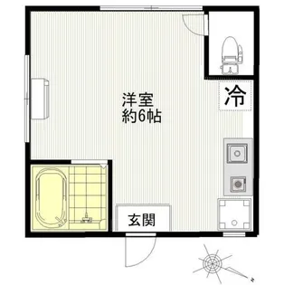 1Rの間取り画像