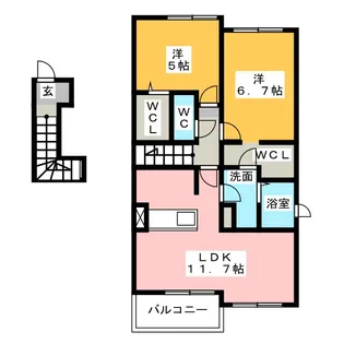 メゾン・ド・エドバシ3【2階】の間取り