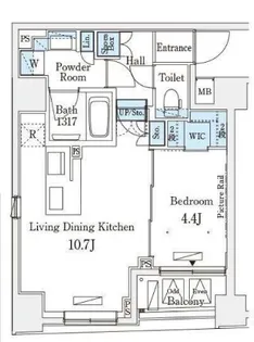 レジデンス文京春日【5階】の間取り
