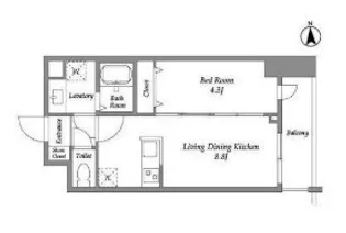 東京都新宿区百人町1【マンション】の間取り