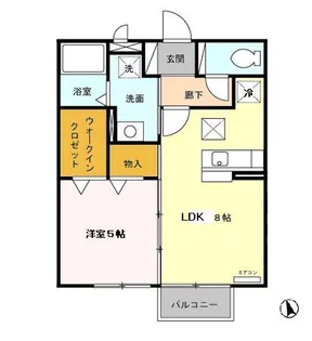 ボナール西多賀【1階】の間取り