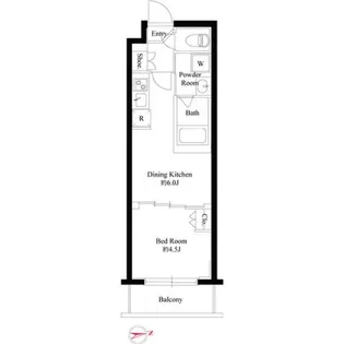 東京都新宿区大京町【マンション】の間取り