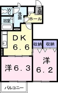 ブルックハイツV【1階】の間取り