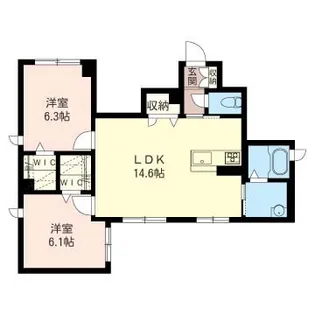 カーサ カトレア【1階】の間取り