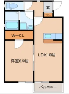 仮)白萩町新築アパート【2階】の間取り