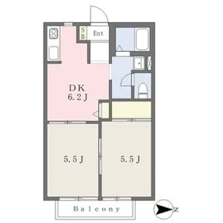 ドエル富田B【2階】の間取り