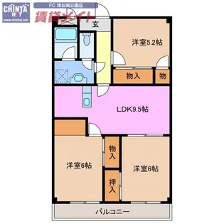 マリンスクエア【6階】の間取り