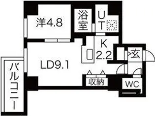 北海道札幌市西区琴似一条2【マンション】の間取り