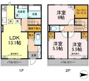 東京都昭島市中神町2【一戸建】の間取り