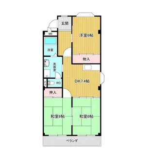 ベルシェ幸【3階】の間取り