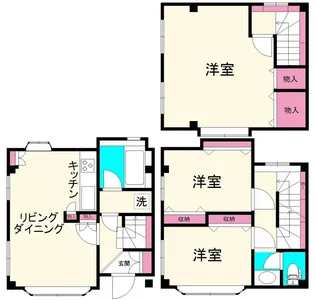 神奈川県横浜市南区中村町2【一戸建】の間取り