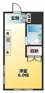 1Rの間取り画像