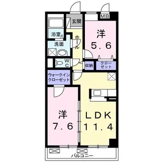 グリーン パロット【5階】の間取り