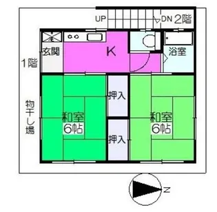 二重作荘【1階】の間取り