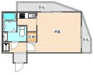ピュアドーム博多ファインビュー【7階】の間取り