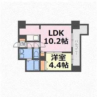 レジディア札幌駅前【15階】の間取り
