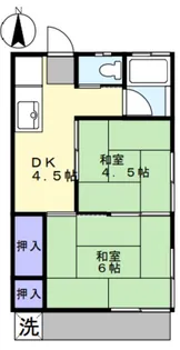 立川コーポ【1階】の間取り
