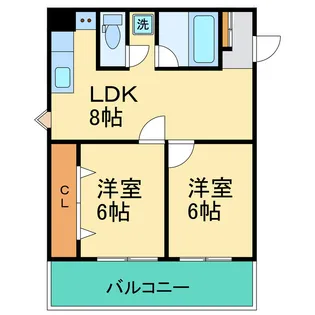 ハイマート屋島【5階】の間取り
