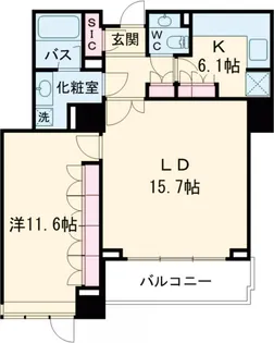 パークキューブ目黒タワー【17階】の間取り