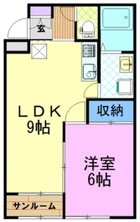 ハイツSE B【1階】の間取り
