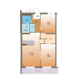 ハートフル ウィステリア【1階】の間取り