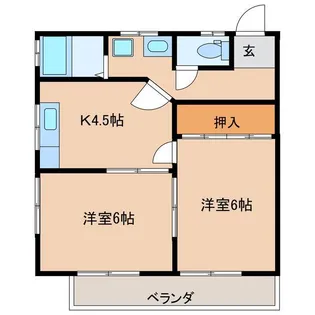 マンション飛騨【4階】の間取り