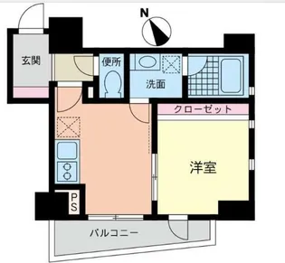 フレックスタワー横浜野毛【4階】の間取り