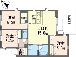 ヴァレンズ フロレ【1階】の間取り