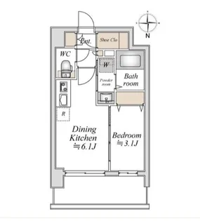 エスティメゾン川崎ウエスト【5階】の間取り