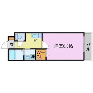 サクシード稲荷1st【3階】の間取り