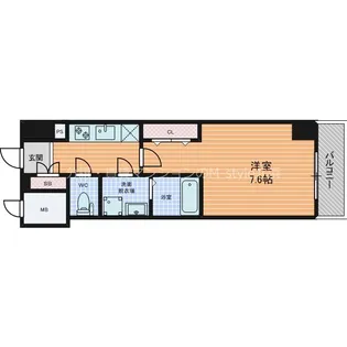 エグゼ大阪城【4階】の間取り
