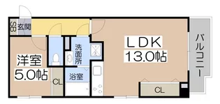 エール阿倍野元町【3階】の間取り