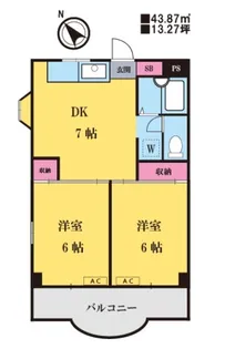ローヤル ビュー【1階】の間取り